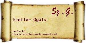 Szeiler Gyula névjegykártya